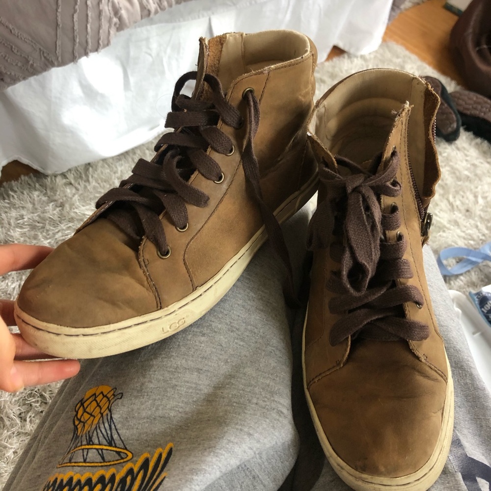 UGG Australia Gracie Tan Suede High Top Sneaker